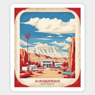 Albuquerque United States of America Tourism Vintage Poster Sticker